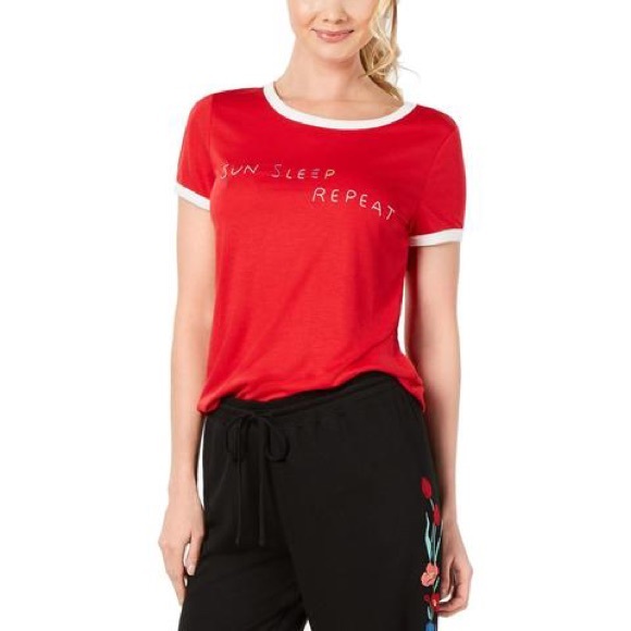 enni Womens Sun Sleep Repeat Comfy Sleepwear Shirt